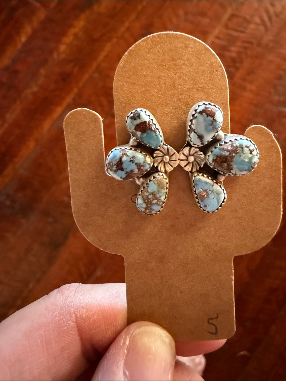 Golden Hills Turquoise and Silver Earrings
